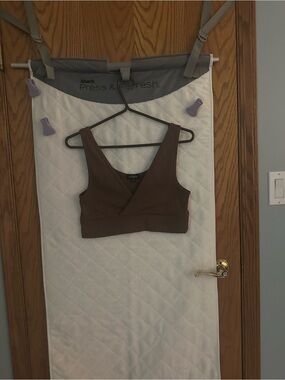 Eclipse Brown Ribbed V-Neck Crop Bralette